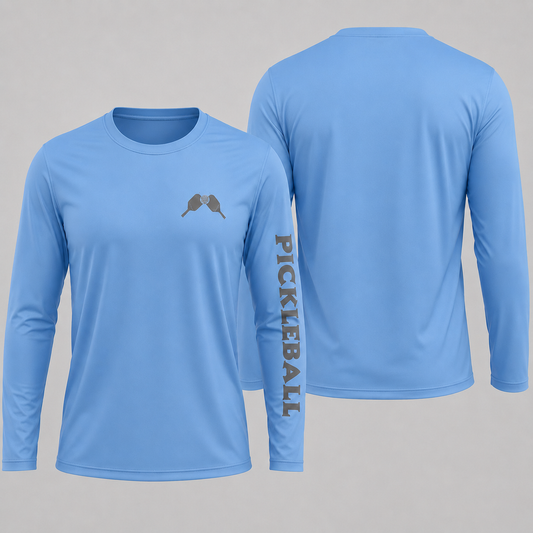 Pickleball Long Sleeve Performance Shirt – Powder Blue