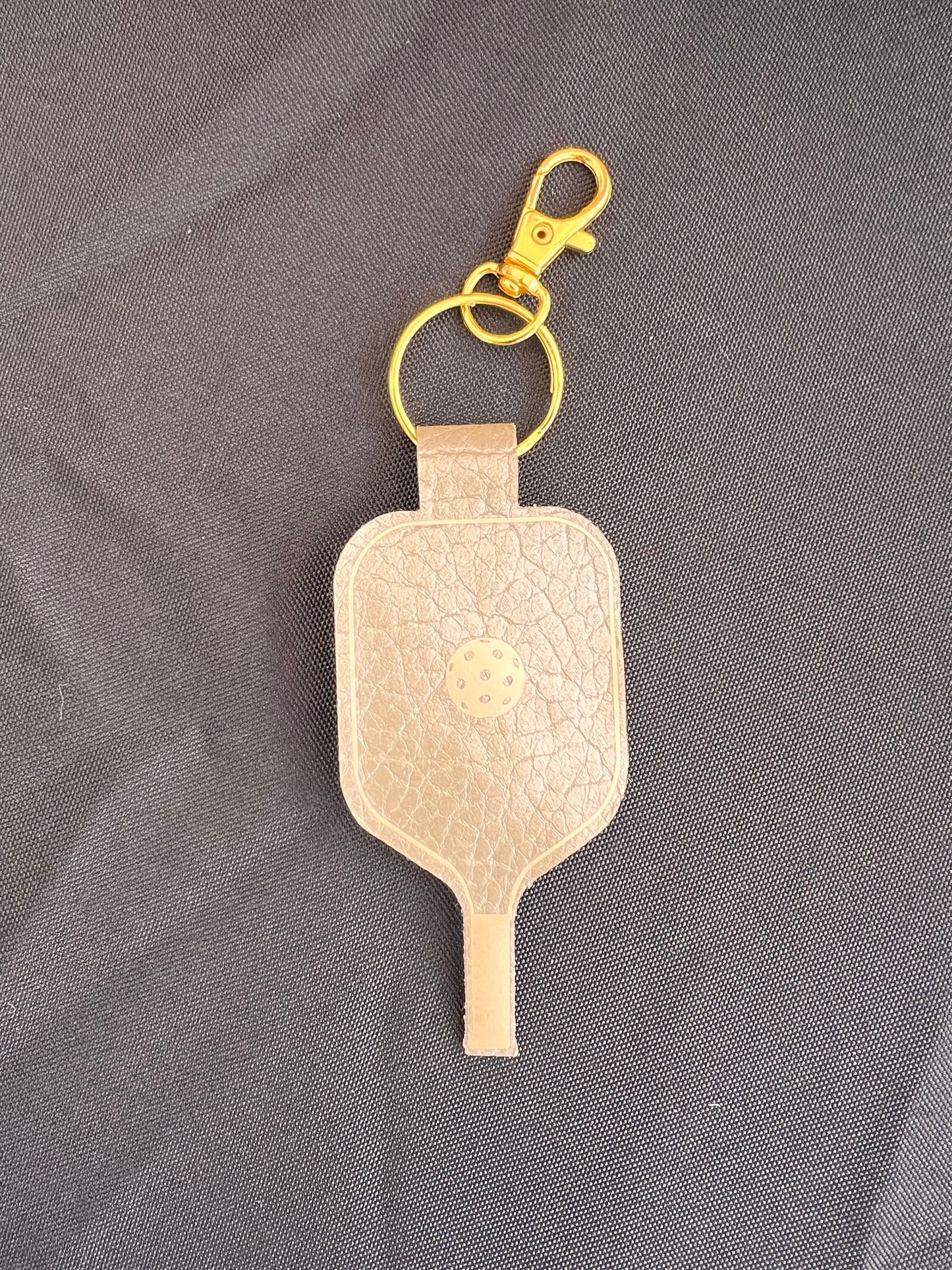 Faux Leather Pickleball Paddle Keychains
