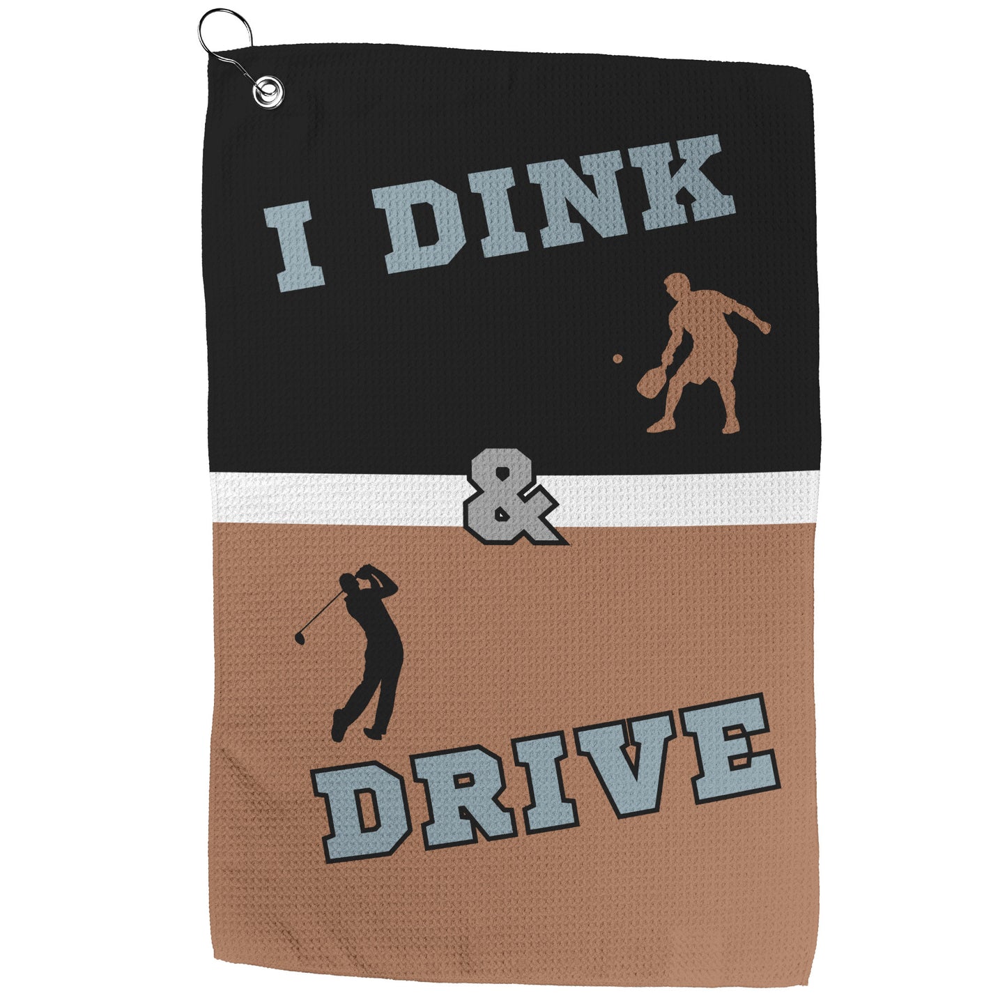 I Dink & Drive - Men's Golf Towel (Black & Brown)