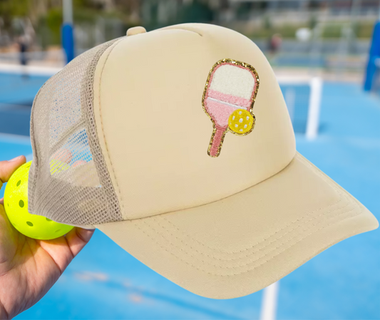 Beige Paddle Trucker Hat