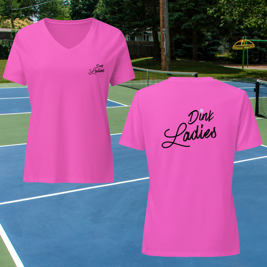 Dink Ladies Women’s Pickleball Team Shirt | V-Neck Performance Tournament Tee