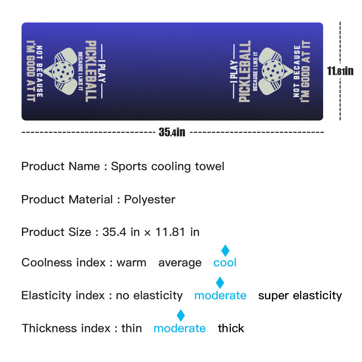 Black & Blue COOLING Towel