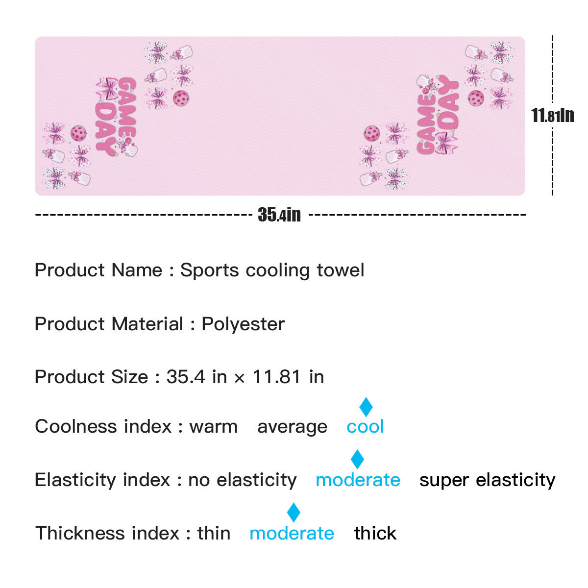Pink COOLING Towel