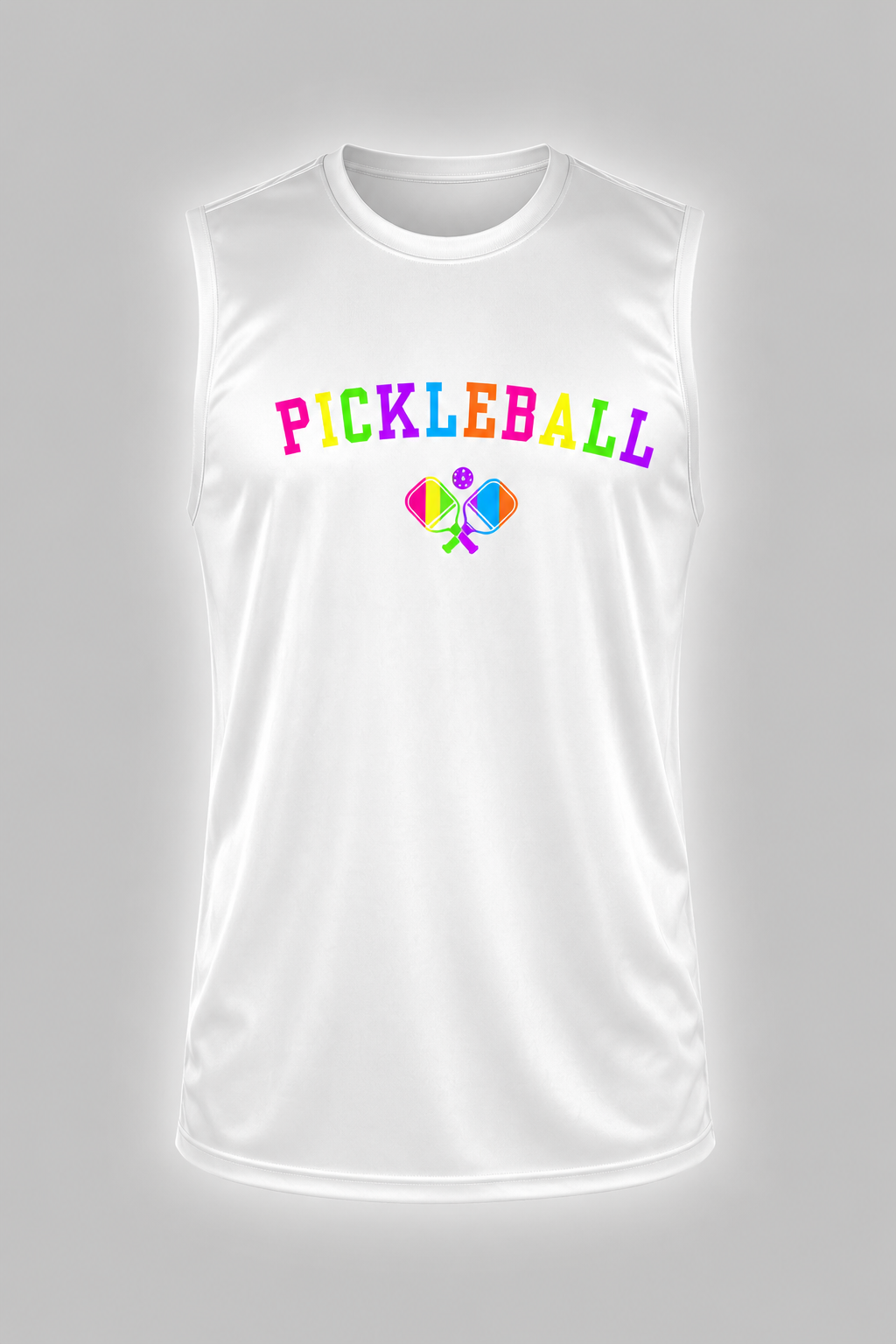 Neon Pickleball Performance Muscle Tank Top