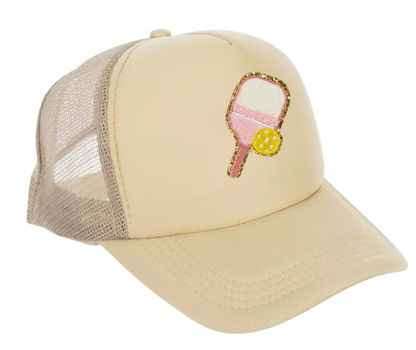 Beige Paddle Trucker Hat