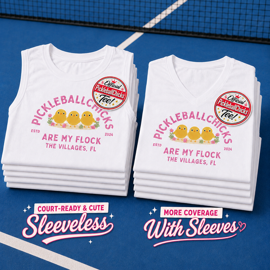 "PickleballChicks™ Are My Flock" Performance Top