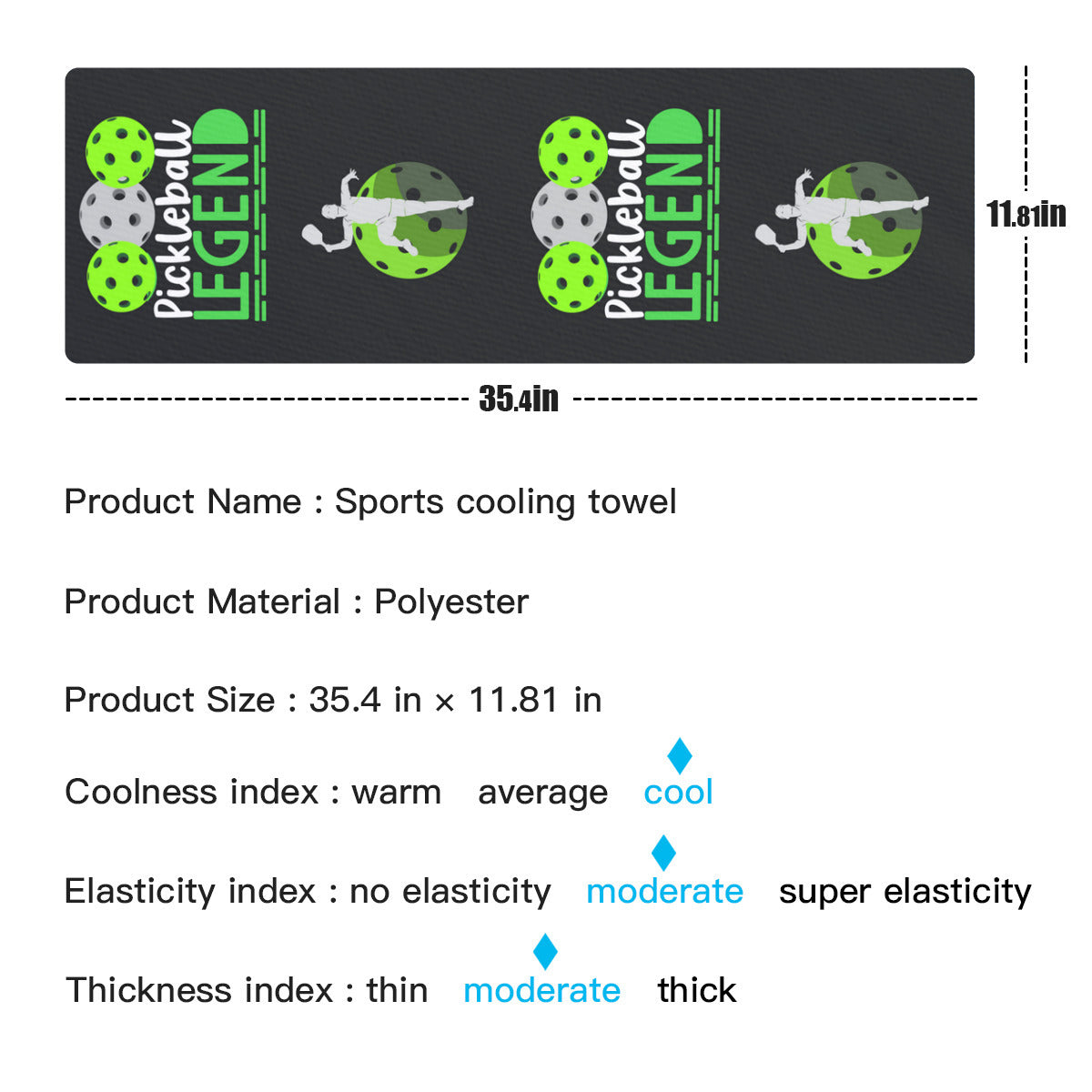 Pickleball Legend Cooling Towel