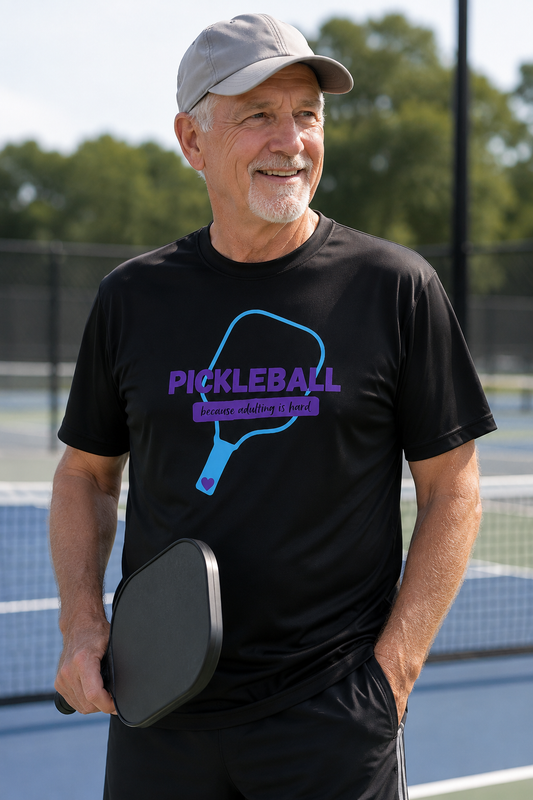 Pickleball Because Adulting Is Hard Performance T-Shirt