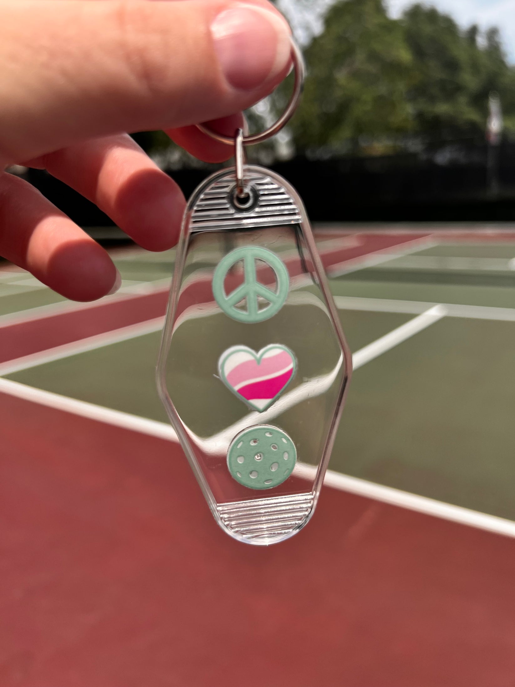 Pickleball Hook Pillow - Green / Pink
