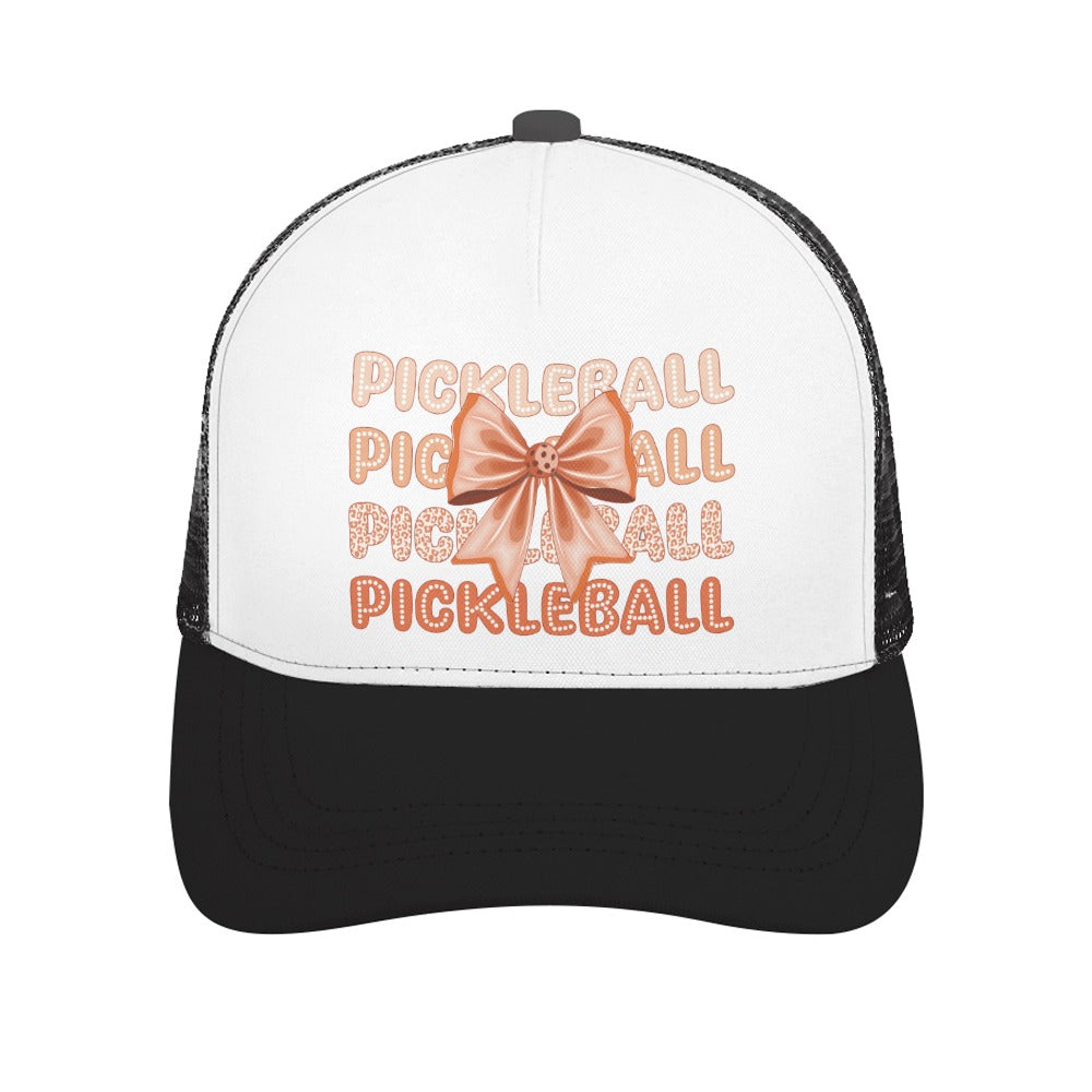 Orange Bow Pickleball Trucker Hat