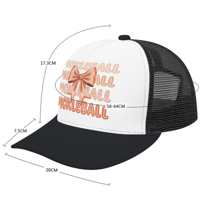 Orange Bow Pickleball Trucker Hat
