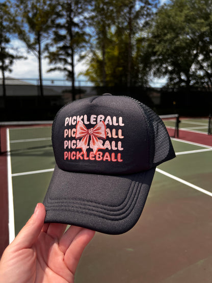 Orange Bow Pickleball Trucker Hat
