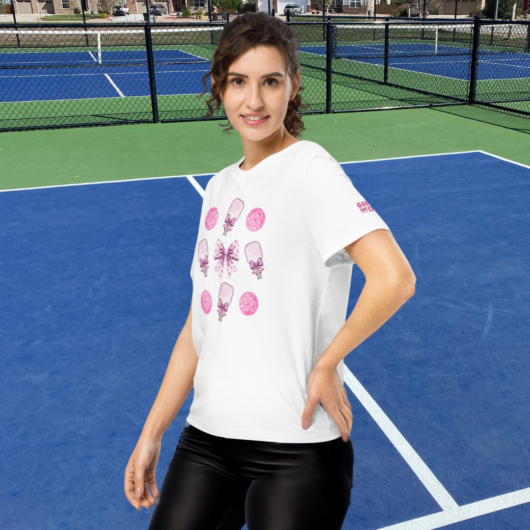Pink Bows & Pickleballs Performance Shirt