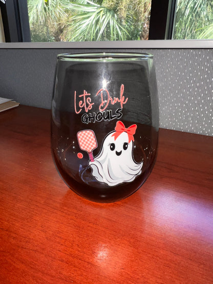 Let’s Dink Ghouls Glass