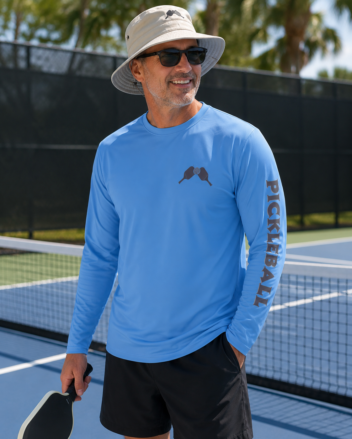 Pickleball Long Sleeve Performance Shirt – Powder Blue