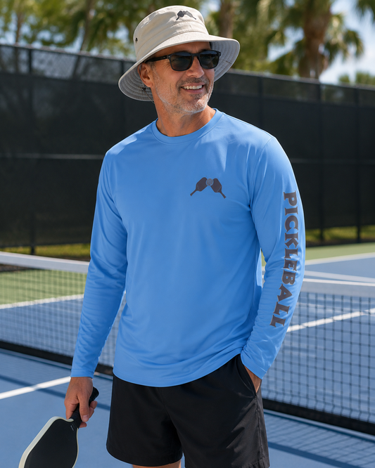 Pickleball Long Sleeve Performance Shirt – Powder Blue