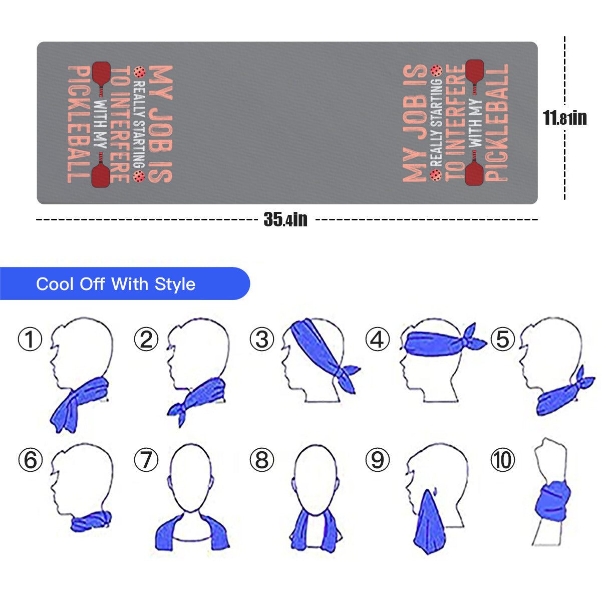 Gray COOLING Towel