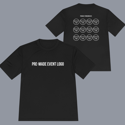 Custom Logo Pickleball Tournament Shirts | Upload Your Event Logo | Performance Sponsor Event Shirts