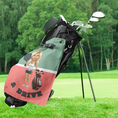 I Dink & Drive - Lady's Golf Towel (Blonde)