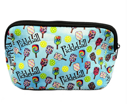 Pickleball Paddle Neoprene Cosmetic Bag