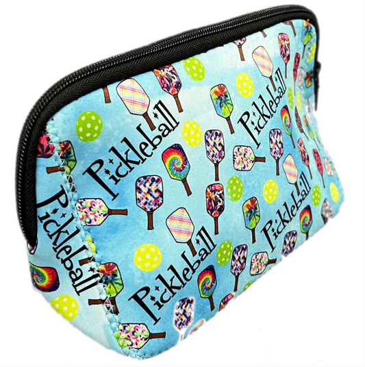 Pickleball Paddle Neoprene Cosmetic Bag