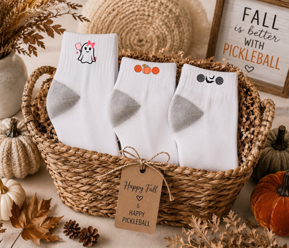Fall Pickleball Sock Trio👻🦇🎃