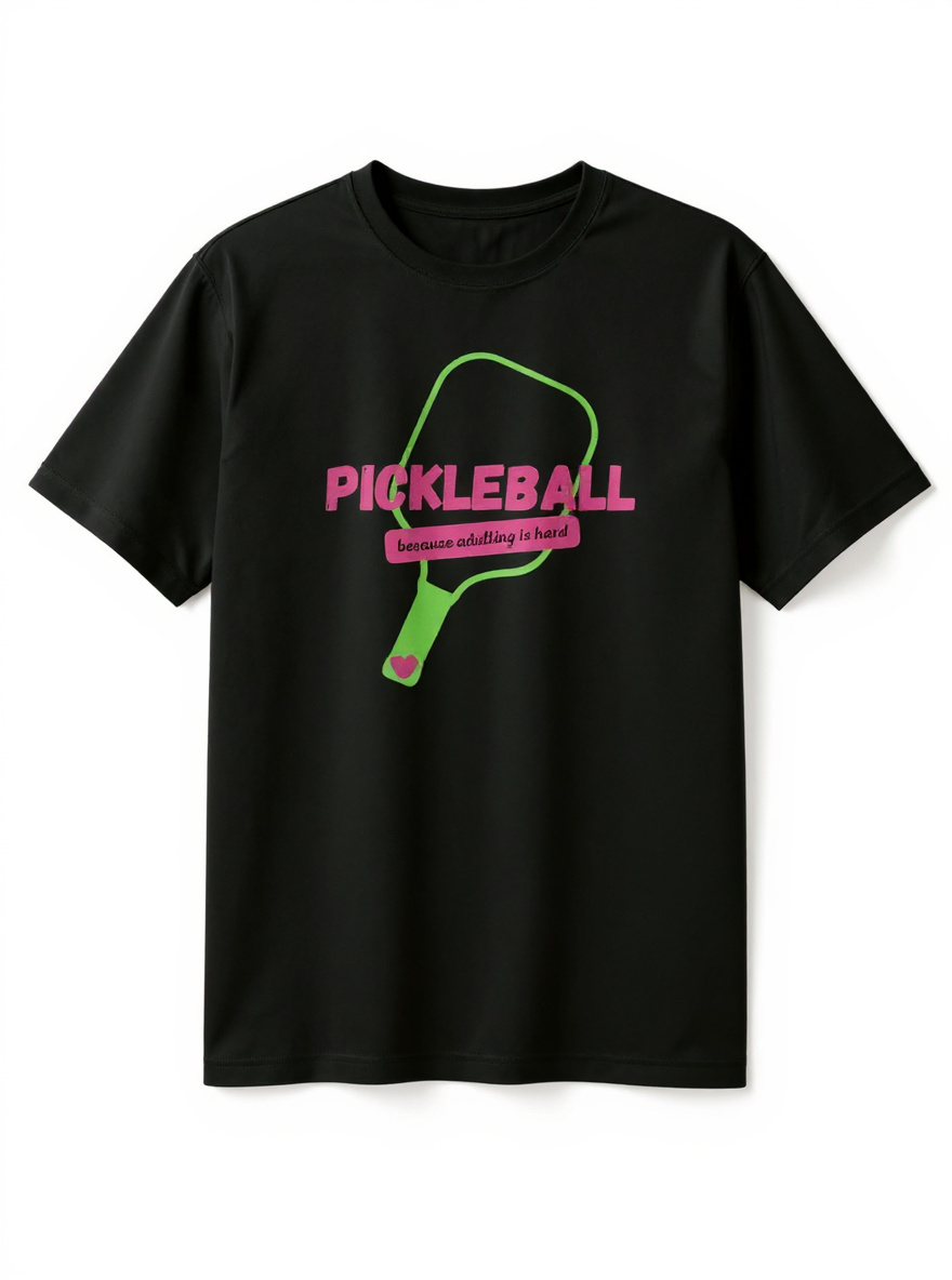 Pickleball Because Adulting Is Hard T-Shirt