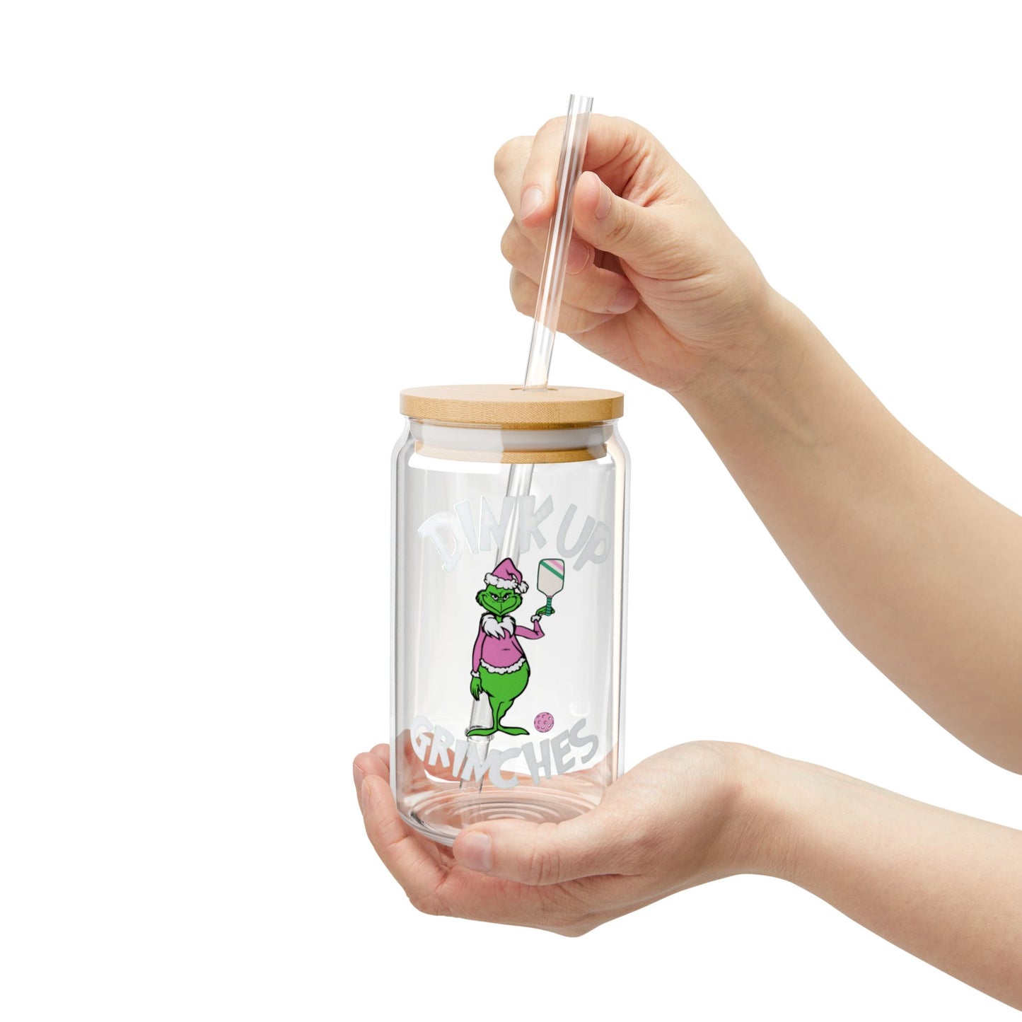 “Dink Up, Grinches!” Holiday Glass Can