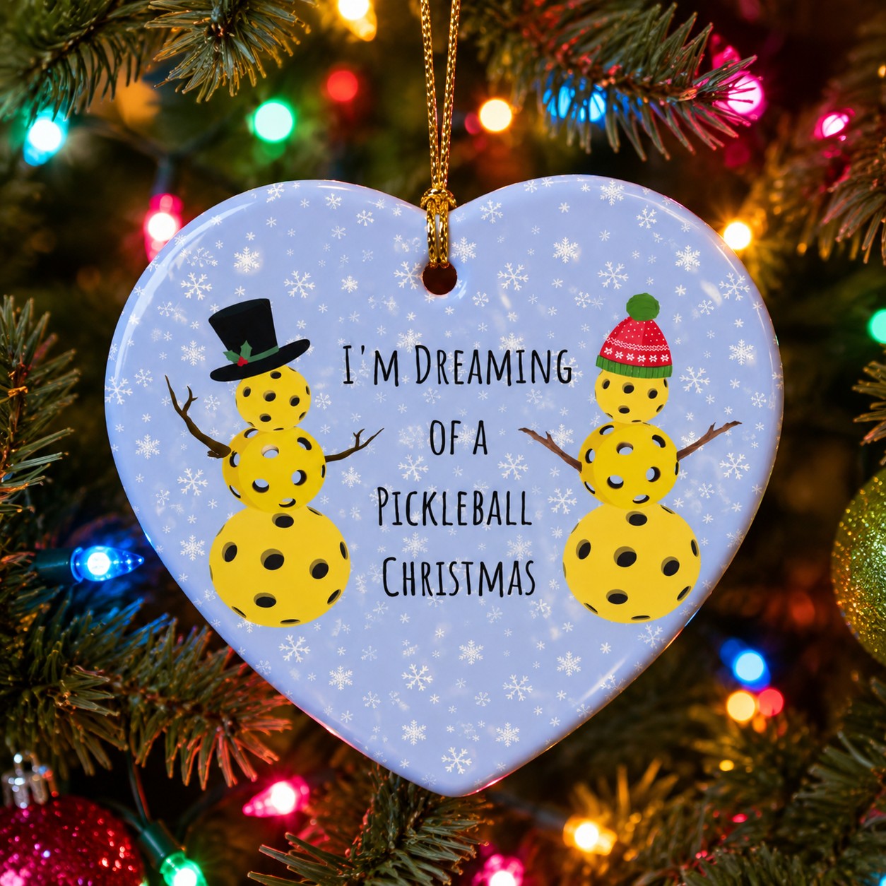 I'm Dreaming of a Pickleball Christmas Ornament