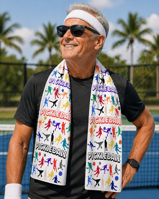 Colorful Pickleball COOLING Towel
