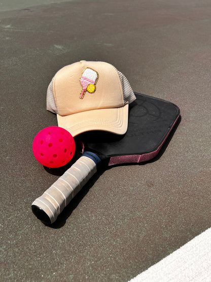 Beige Paddle Trucker Hat