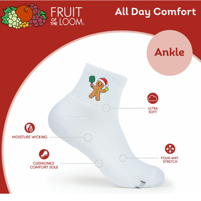 Gingerbread Pickleball Christmas Socks