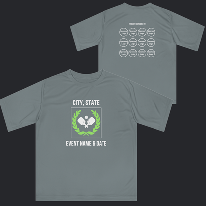 Custom Pickleball Tournament Shirts with Sponsor Logos | Performance Event Shirts for Tournaments & Leagues