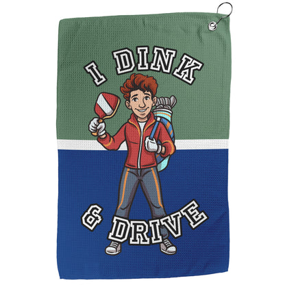 I Dink & Drive - Men's Golf Towel (Young Man)