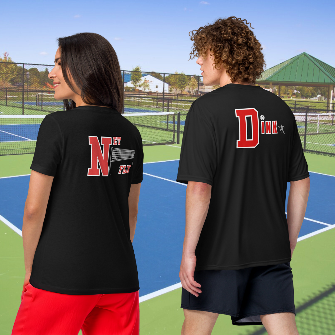 NetFlix & Dink Mixed Doubles Pickleball Team Shirts | Performance Tournament Tees