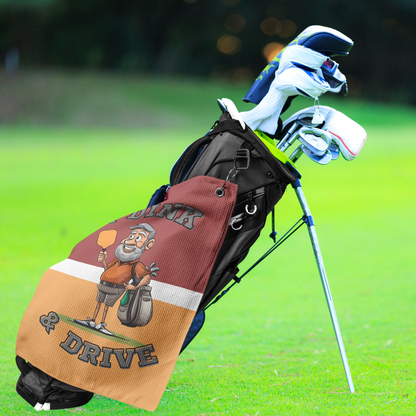I Dink & Drive - Men's Golf Towel (Brick & Orange)
