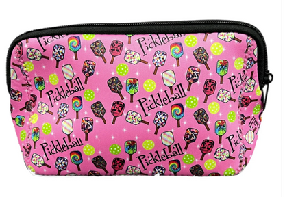 Pickleball Paddle Neoprene Cosmetic Bag