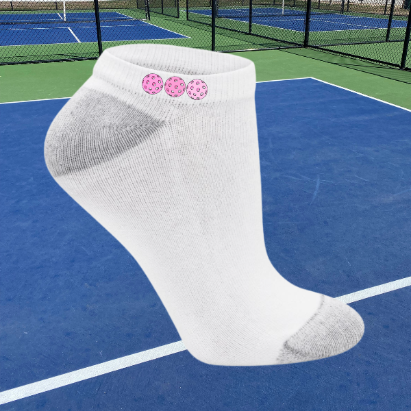 3 Pickleballs Ankle Socks