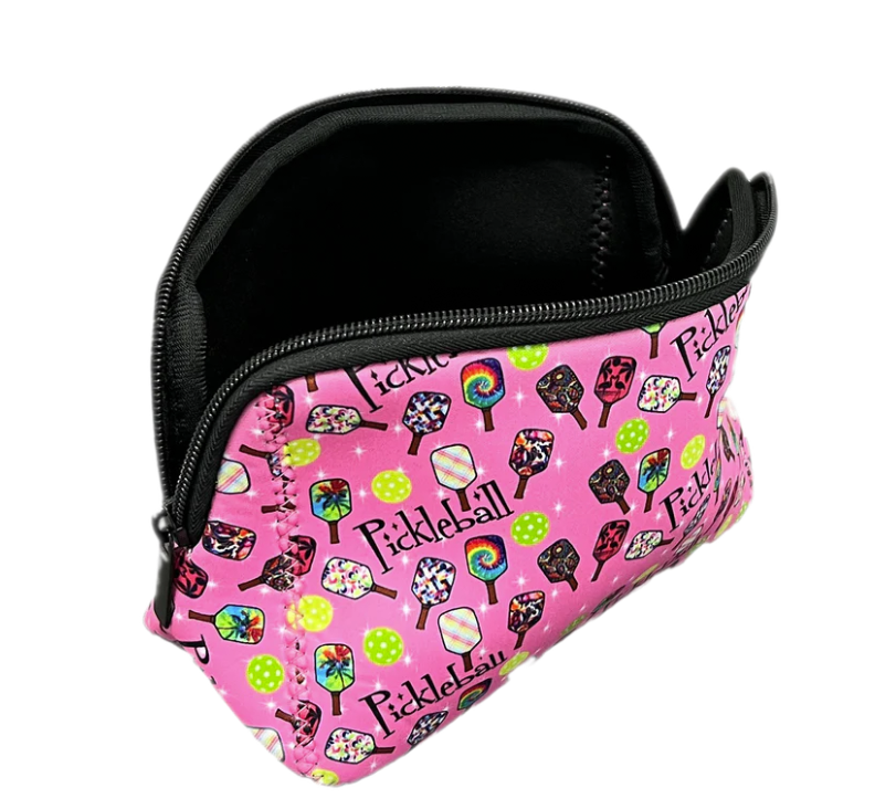 Pickleball Paddle Neoprene Cosmetic Bag