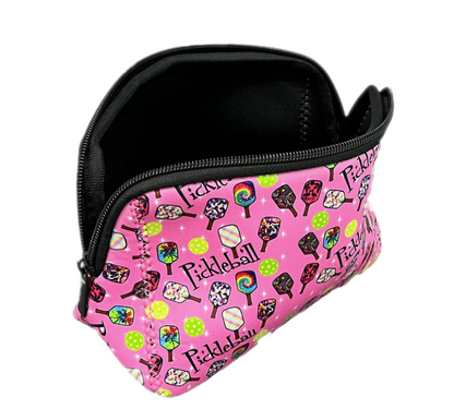 Pickleball Paddle Neoprene Cosmetic Bag