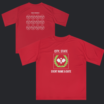 Custom Pickleball Tournament Shirts with Sponsor Logos | Performance Event Shirts for Tournaments & Leagues
