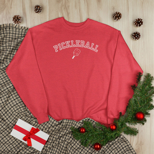 Classic Pickleball Crewneck – Heather Red