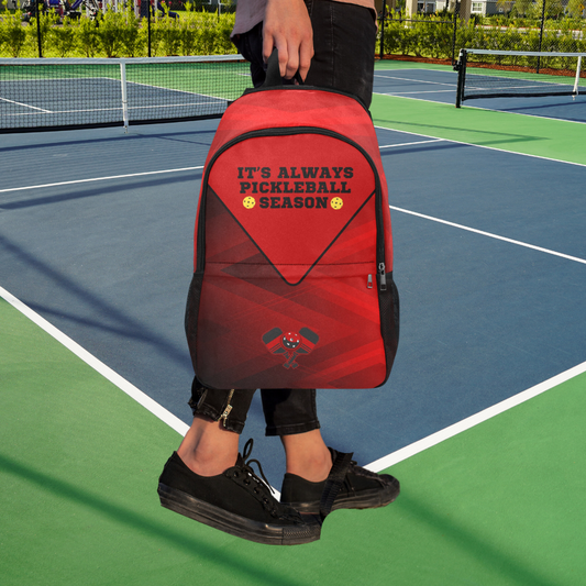 It's Always Pickleball Season Backpack with Side Mesh Pockets