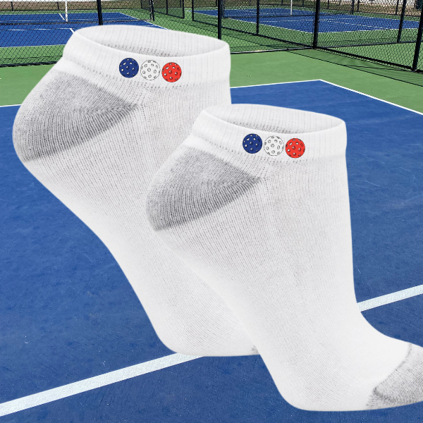 3 Pickleballs Ankle Socks
