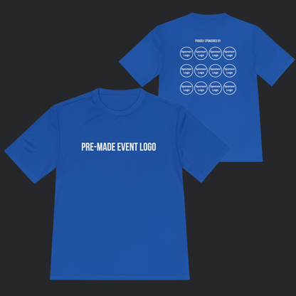 Custom Logo Pickleball Tournament Shirts | Upload Your Event Logo | Performance Sponsor Event Shirts