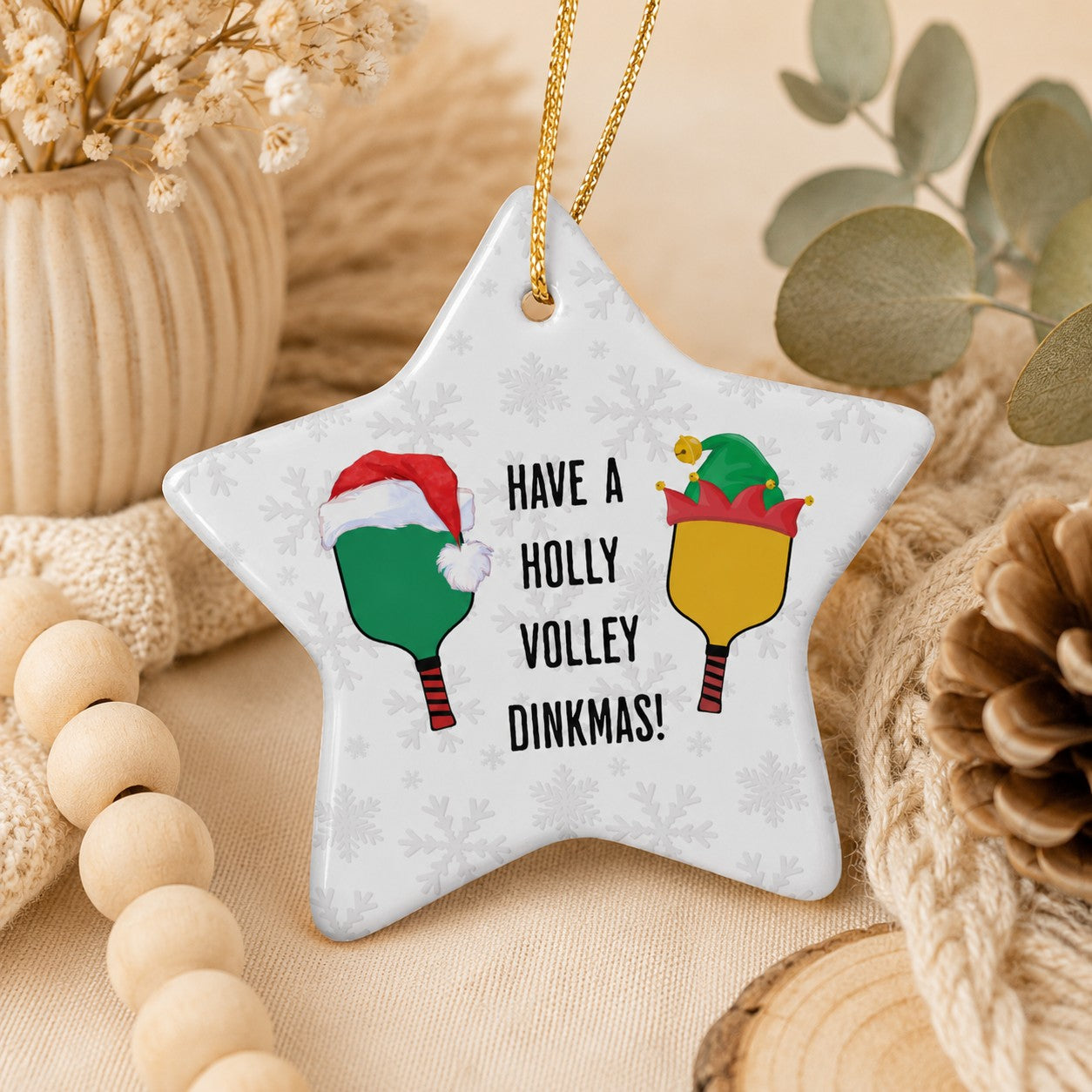 Holly Volley Dinkmas Ornament