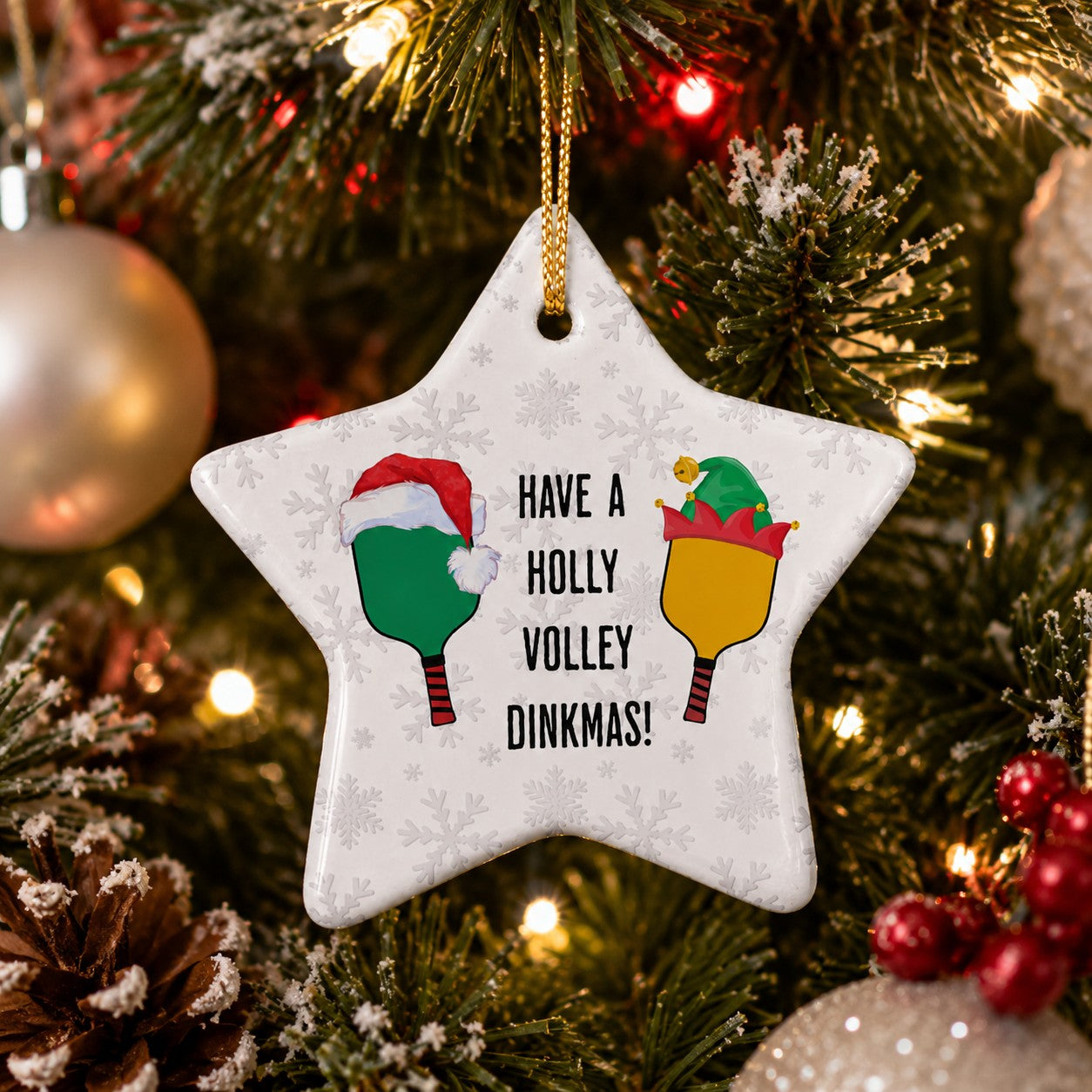 Holly Volley Dinkmas Ornament