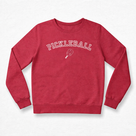 Classic Pickleball Crewneck – Heather Red