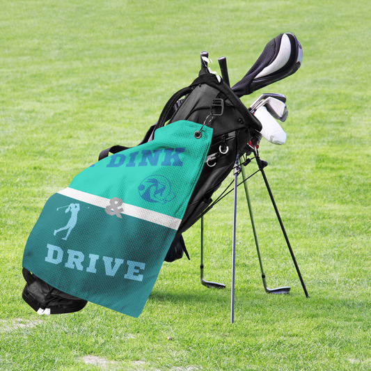 I Dink & Drive - Lady's Golf Towel (Teal)