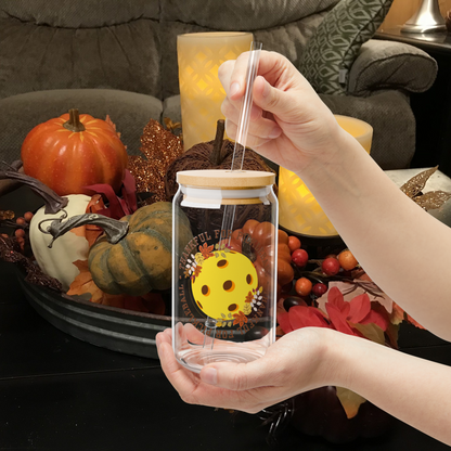 Glass Can Cup - THANKFUL for Pickleball